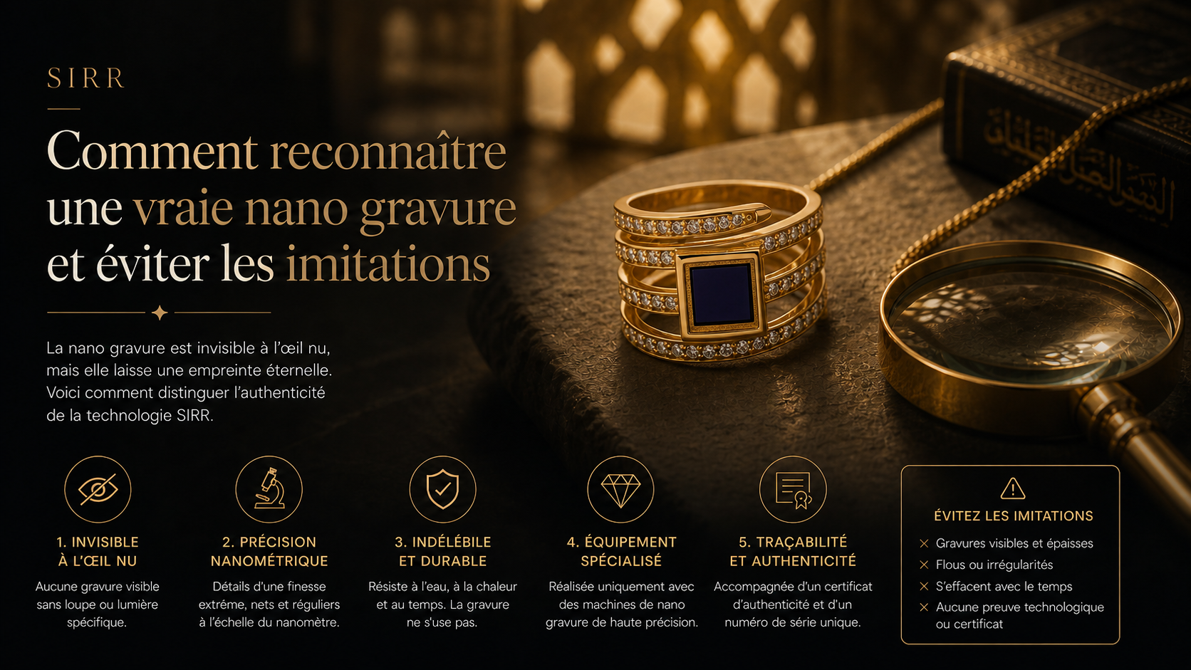 Comment reconnaître une vraie nano gravure et éviter les imitations