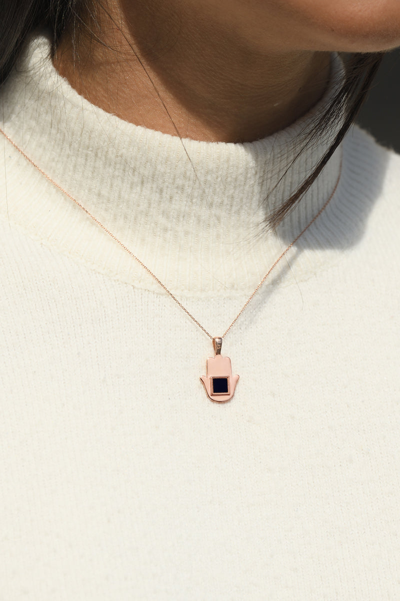 Femme Sirr Main de Fatima Collier